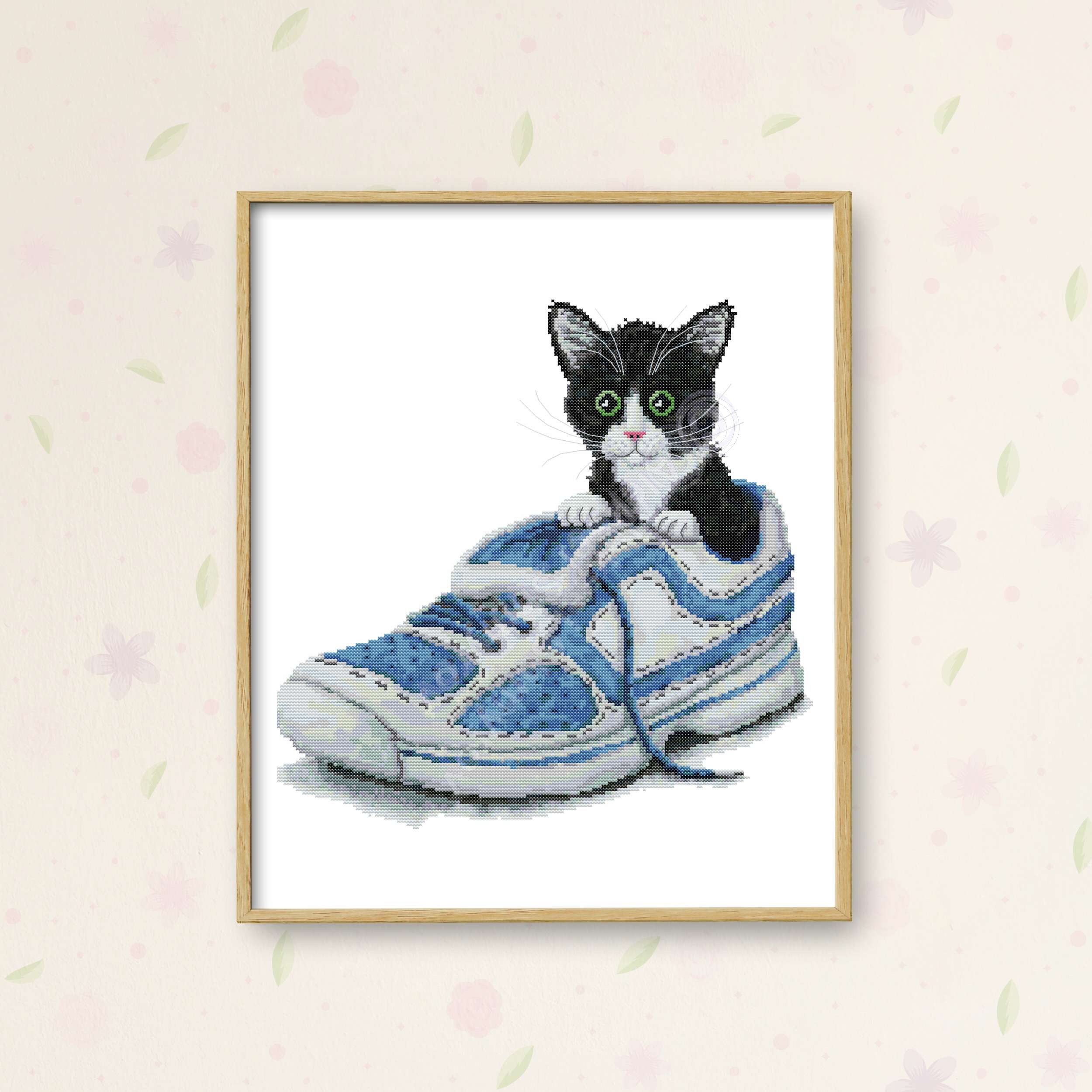 Tuxedo Cat Cross Stitch Pattern Cat Sewing Pattern Cat Etsy