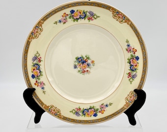Vintage W.H. Grindley Marjorie Plate | English Ivory China Floral Accent