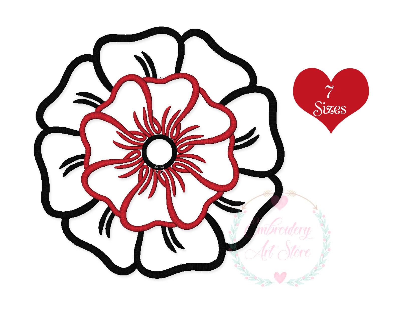 Table Cloths Floral Napkin Applique Machine Embroidery Designs, Coasters round shape in assorted sizes, 7 Sizes, Instant Download