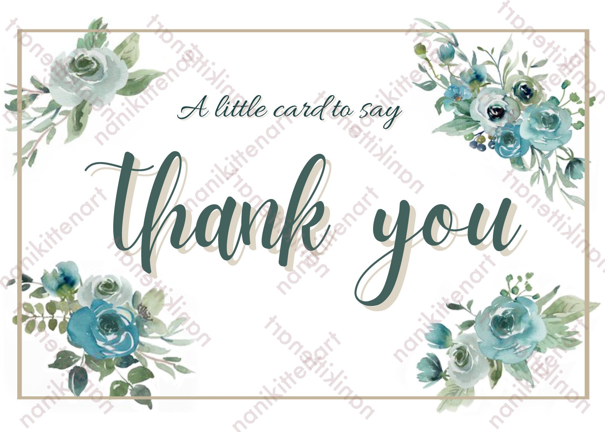 Simple Printable Thank You Card for Any Occasion - Etsy