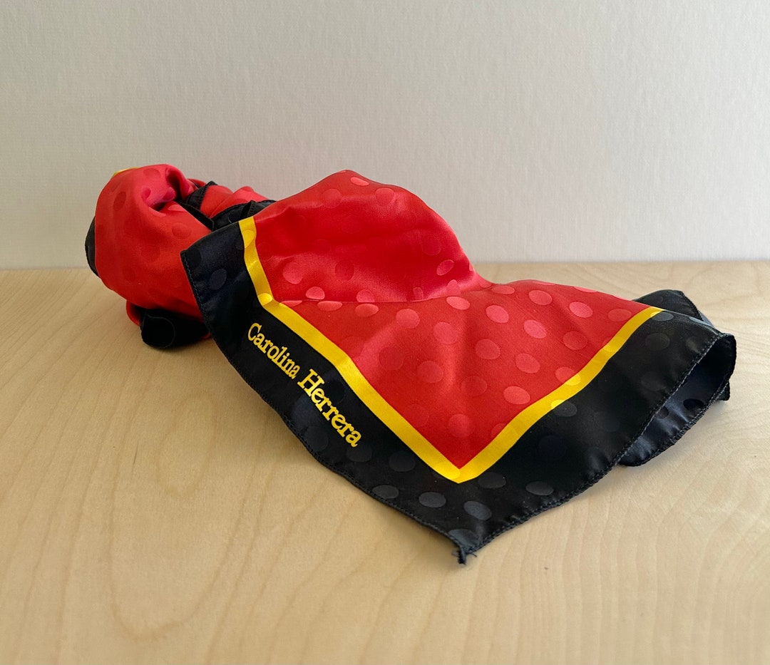 Carolina Herrera 1990s Silk Scarf - Etsy