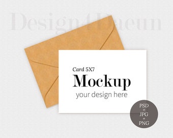 postcard mockup , 5x7 Card Mockup, Greeting Card Mockup, Invitation Mockup, Wedding Invitation Mockup , Digital Psd Mockup with Smart Object