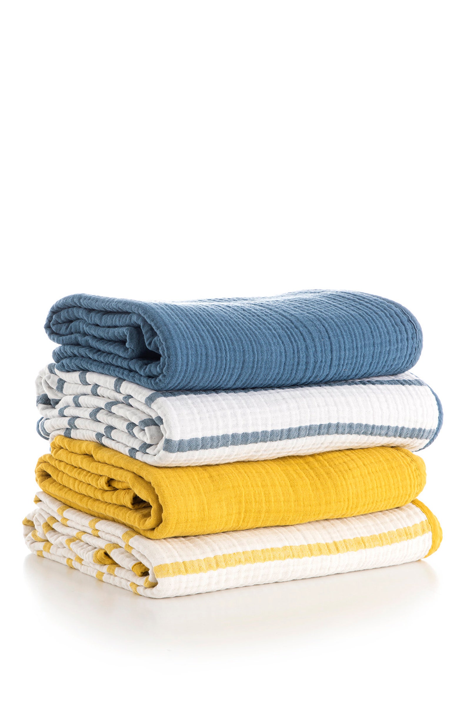 Personalized Navy Baby Blanket, Striped Natural Children Blanket