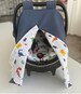 Baby Muslin thick Stroller Cover, Stroller Cushion Set, Baby Car Seat Cover, ideal use for the winter season, Lightweight Breathable Cotton 