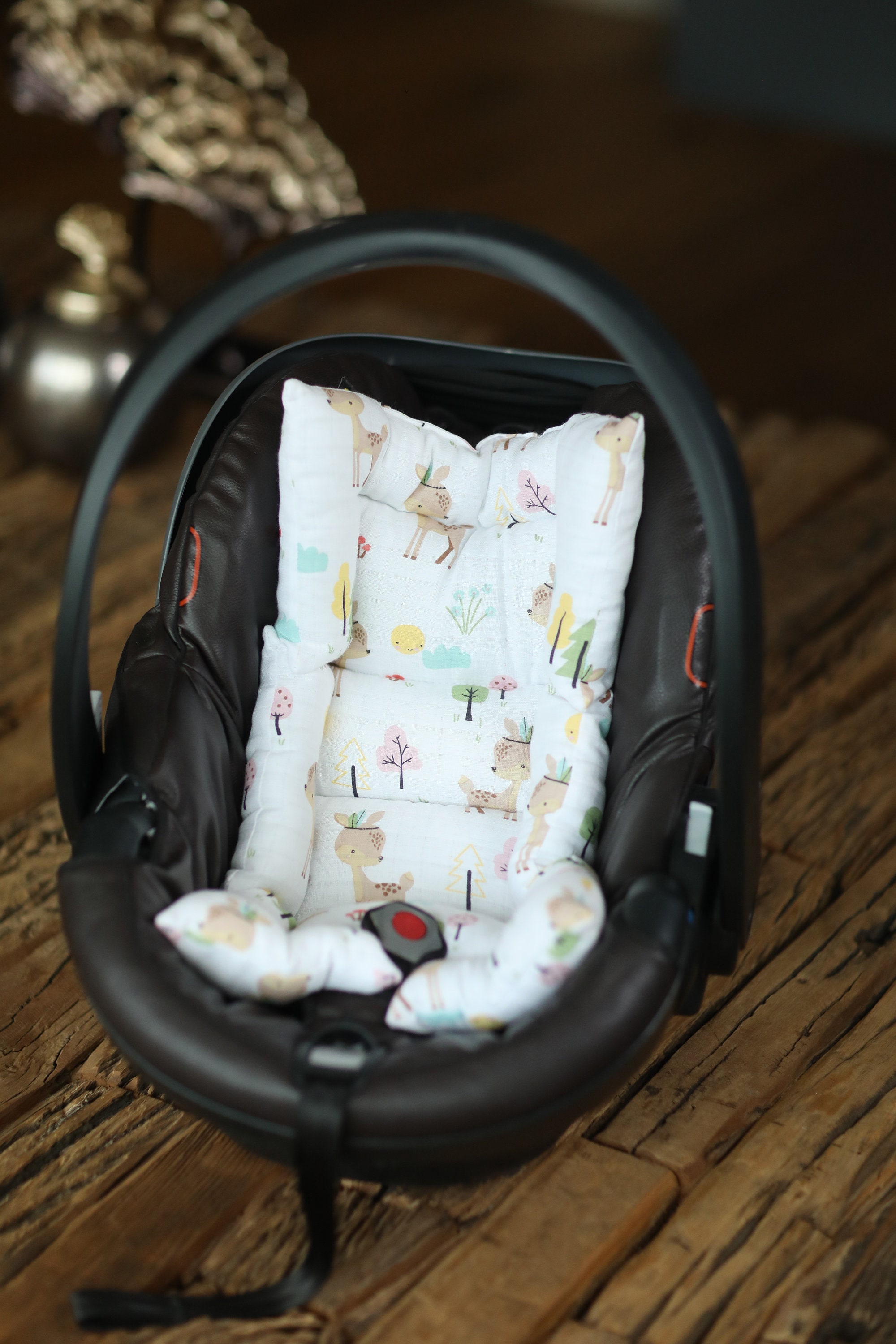 Baby Muslin Thick Stroller Cover, Stroller Cushion Set, Baby Car Seat