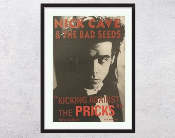 Nick Cave Poster Orpheum Theater New Orleans  Solo Tour with Dirty Three Vintage Gig Flyer 90s Punk Goth Mohawk Music Record Store