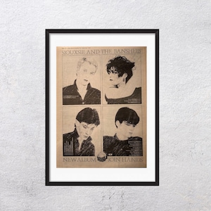 Siouxsie and the Banshees JOIN HANDS 1979 - Original, auténtico, póster promocional, página vintage, años 70, rock, música - J2
