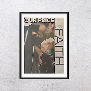 GEIRGE MICHAEL FAITH 1987 - pagina adv - originale, poster, pubblicità, pagina, rivista, vintage, anni '80 - J4