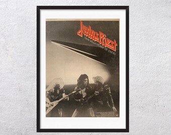 Judas Priest 'point of Entry' 1981 Promo Poster - Vintage Melody