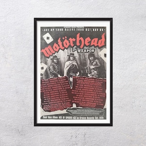 MOTORHEAD 1980 - ace Up Your Sleeve Tour Dates/venues- vintage poster, original music, vintage, 1980s, page, magazine vintage records - J1