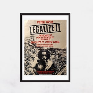 PETER TOSH Legalize It 1976 - Original, auténtico, cartel promocional, página vintage, años 70, rock, música - J1