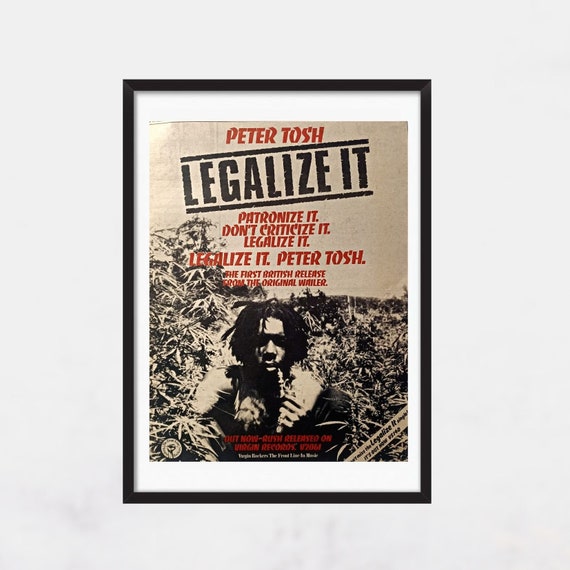 PETER TOSH Legalize It 1976 - Original, Authentic, Promo Poster