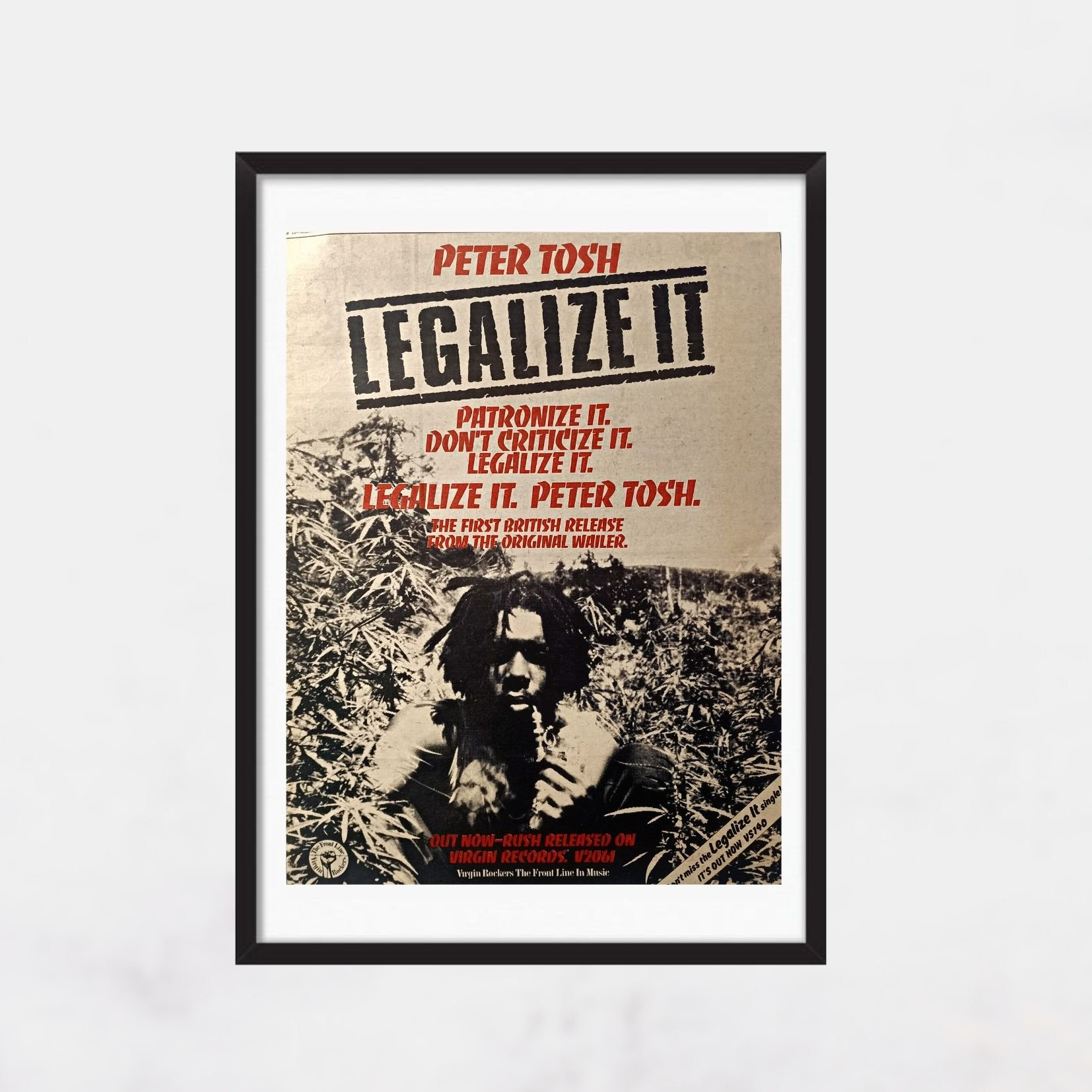 PETER TOSH Legalize It 1976 - Original, Authentic, Promo Poster