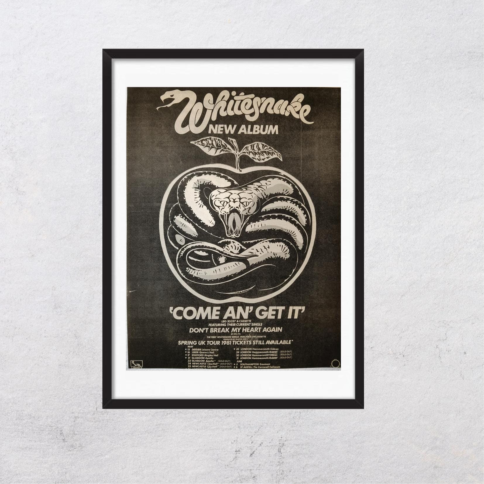 Whitesnake Poster - Etsy