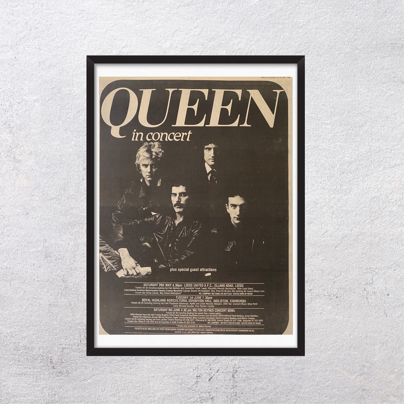 Vintage Original Queen Concert Poster - Etsy