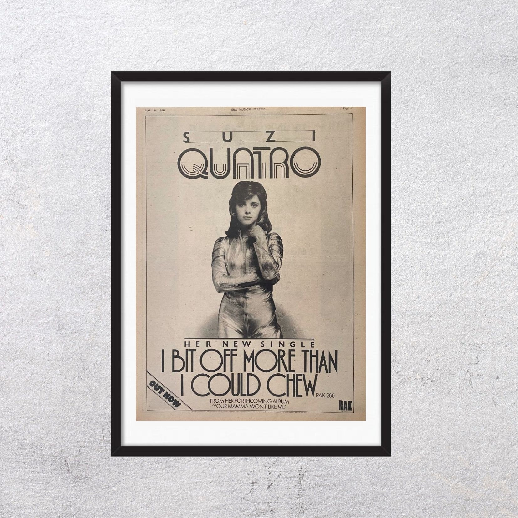 SUZI QUATRO 1975 - I Bit off More Than I Could Chew - Original