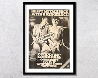 Original 1973 Nazareth Double Tour Advert/poster, Rare Vintage