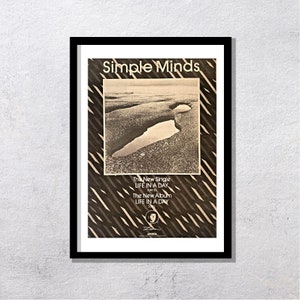 SIMPLE MINDS Life in a Day 1979 - Original, auténtico, cartel promocional, página vintage, años 70, rock, música - j1