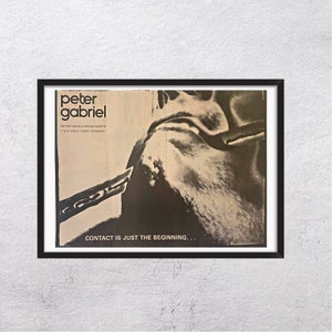 PETER GABRIEL 1982 - Shock the Monkey - 1982 Melody Maker - Poster promozionale originale, autentico, pagina vintage, anni '80, rock, musica - J3