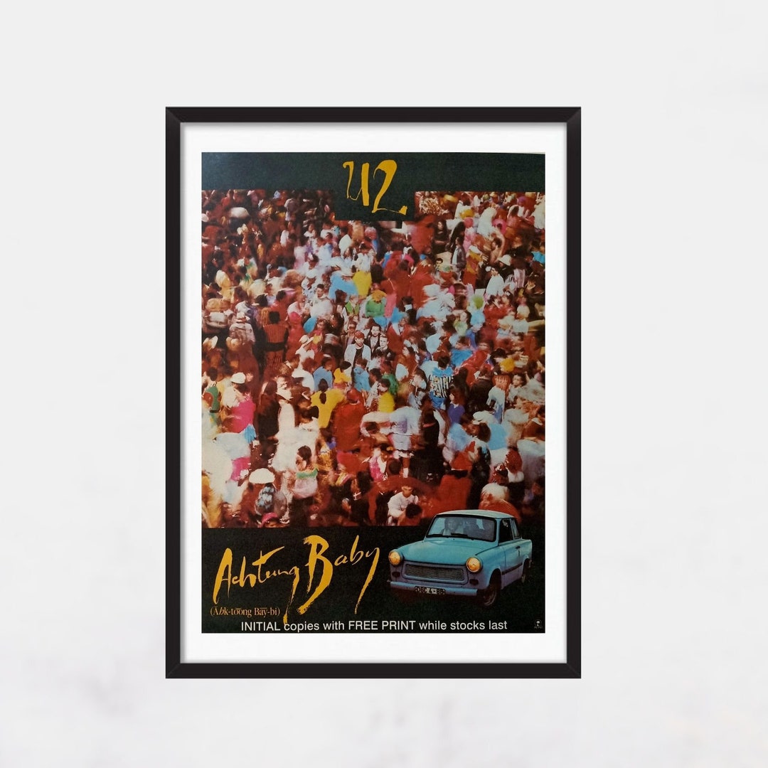 U2 Achtung Baby 1991 Adv Page Original, Poster, Advertising, Page