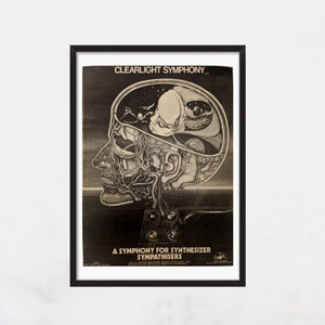 CLEARLIGHT SYMPHONY Clearlight Symphony 1975 - Original, auténtico, cartel promocional, página vintage, años 70, rock, música - J1