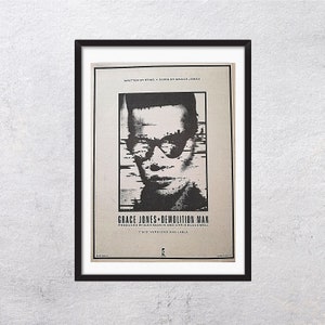 GRACE JONES 1981 - Demolition man - autentico, vintage, musica, poster, pubblicità, anni '80, (nessuna riproduzione) - J1
