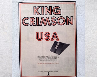 KING CRIMSON U.S.A. 1975 - Original, Authentic, Promo Poster, Page