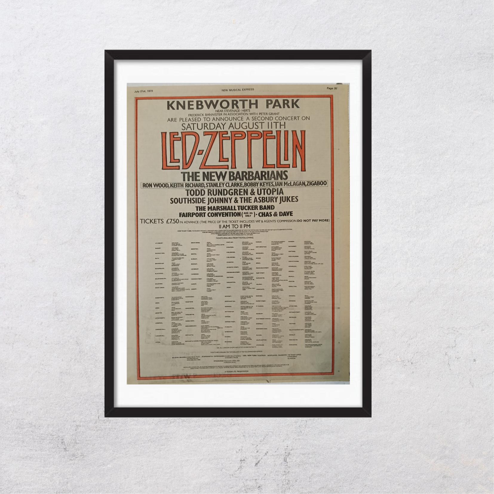 Led Zeppelin Knebworth 1979 - Etsy