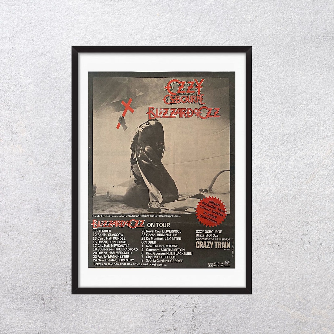 OZZY OSBOURNE Blizzard of Ozz on Tour 1980 Melody Maker - Original