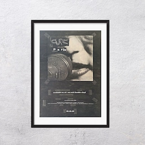PARIS THE CURE 1993 adv página - original, poster, publicidad, página, revista, vintage, 1990s - J4