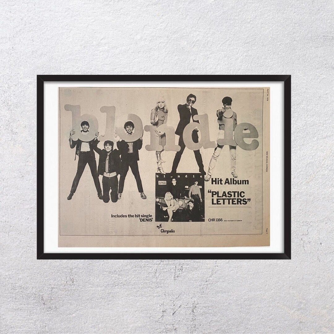 BLONDIE 1978 - Plastic Letters - Original, Authentic, Adv Magazine Page ...