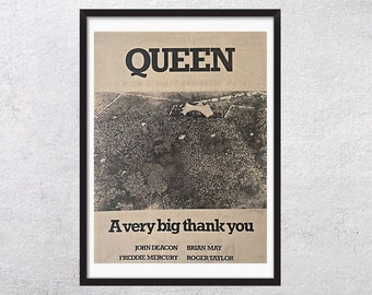 QUEEN 1976 - A big thank you In concert  - Original, authentic, promo adv magazine page vintage, 70s, rock, music - J9