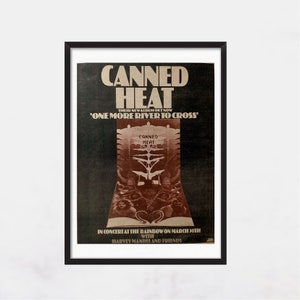 CANNED HEAT One More River To Cross 1973 - Original, auténtico, cartel promocional, página vintage, años 70, rock, música - J2
