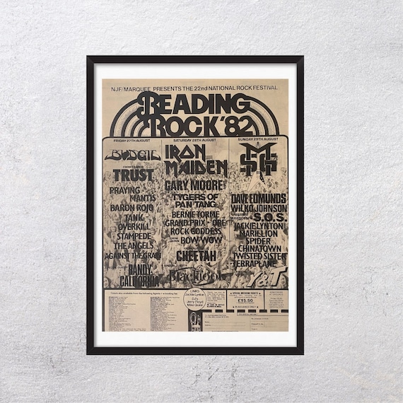 READING ROCK 1982 - Blondie, Iron Maiden, MSG - Originale
