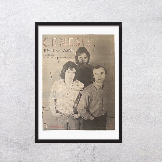 GENESIS 1980 - Turn It on Again - Original, Authentic, Promo Adv