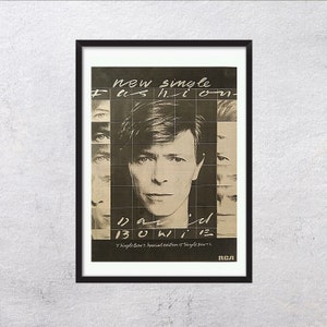 DAVID BOWIE 1980 - Fashion Single release - authentic, Vintage, music, poster, page, advertising, 1980s, original, no reproduction - RAC5