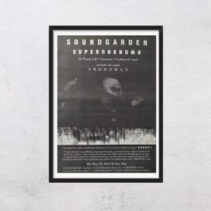 SOUNDGARDEN 1994 - Superknown - vintage, cutted page, poster, adv page, music, grunge, NME, rock, Chris Cornel, Nirvana, 90s, Seattle - J2
