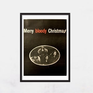 BLACK SABBATH Merry Bloody Christmas 1973 - Original, auténtico, cartel promocional, página vintage, años 70, rock, música - J2
