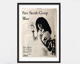 PATTI SMITH 1979 - Wave - Zeitschrift adv vintage, Werbung, 1970er Jahre, keine Reproduktion, Retro Poster, Kunst - J5