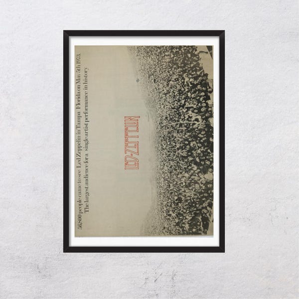 LED ZEPPELIN 1973 - Live In Tampa - Vintage Music Magazine Ad J8