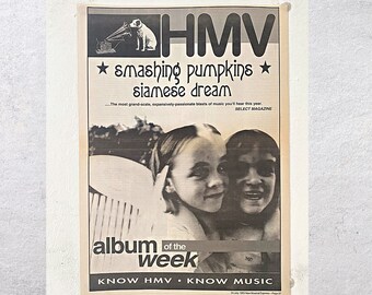 smashing pumpkins サイアミ　ポスター　当時物　オリジナル SMASHING PUMPKINS サイアミーズ ドリーム 1993 広告ページ