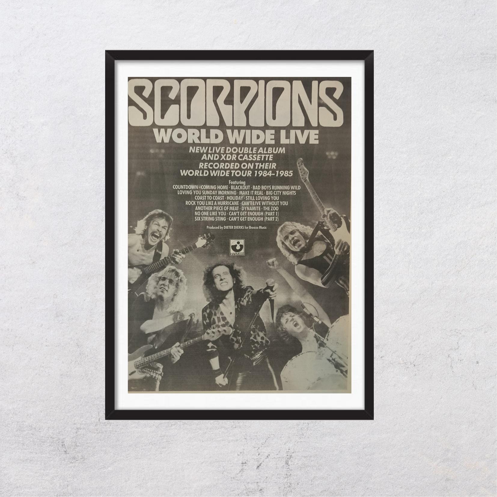 SCORPIONS 1985 - World Wide Live - Original, Authentic, Magazine