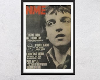 MARK E. SMITH 1983 - First Magazine Page -  authentic, vintage, retro, advertising, promotional, page, 1990s, magazine, records - J8