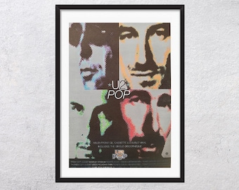 U2 1997 - POP Tour - authentieke originele muziek, promo posterpagina, vintage poster, bono vox, u2, zeldzame vondst - RAC1 o RAC8