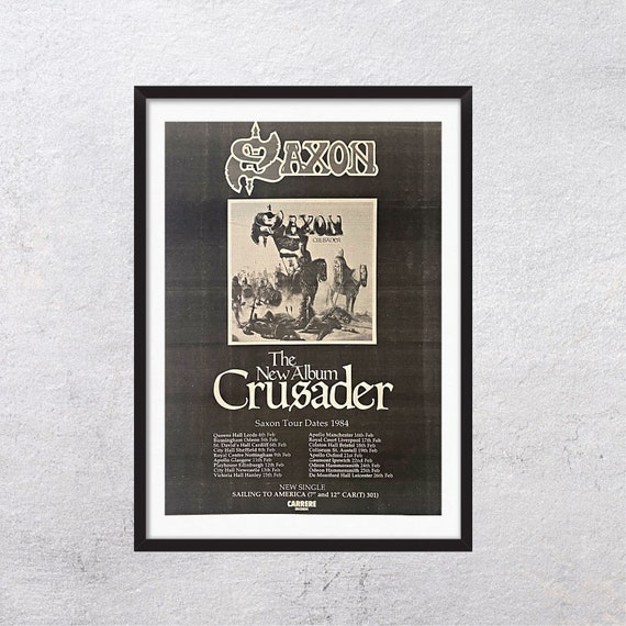 SAXON 1984 - Crusader - Original, Authentic, Promo Magazine Page