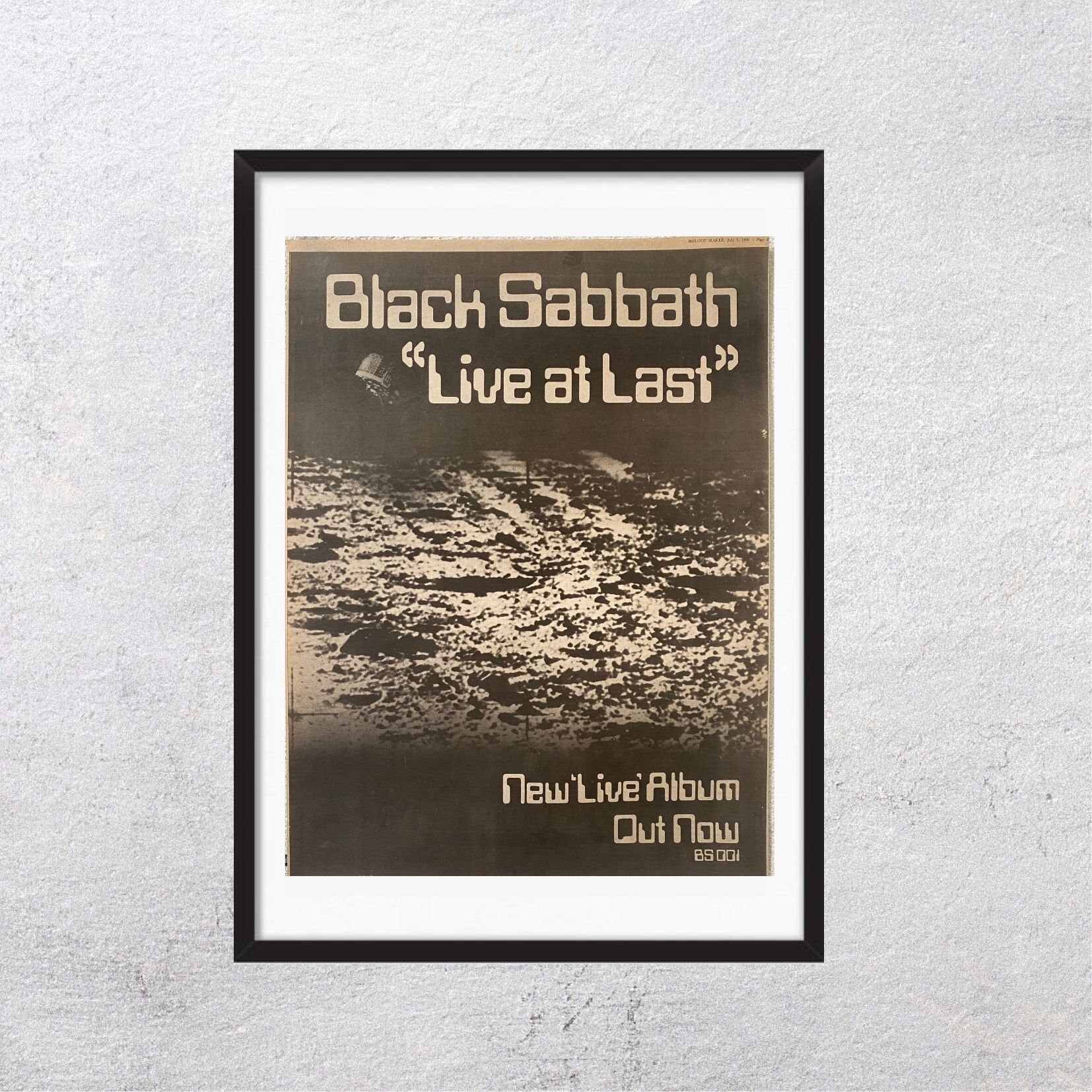 BLACK SABBATH 1980 - Live at Last - Original, Authentic, Promo Adv