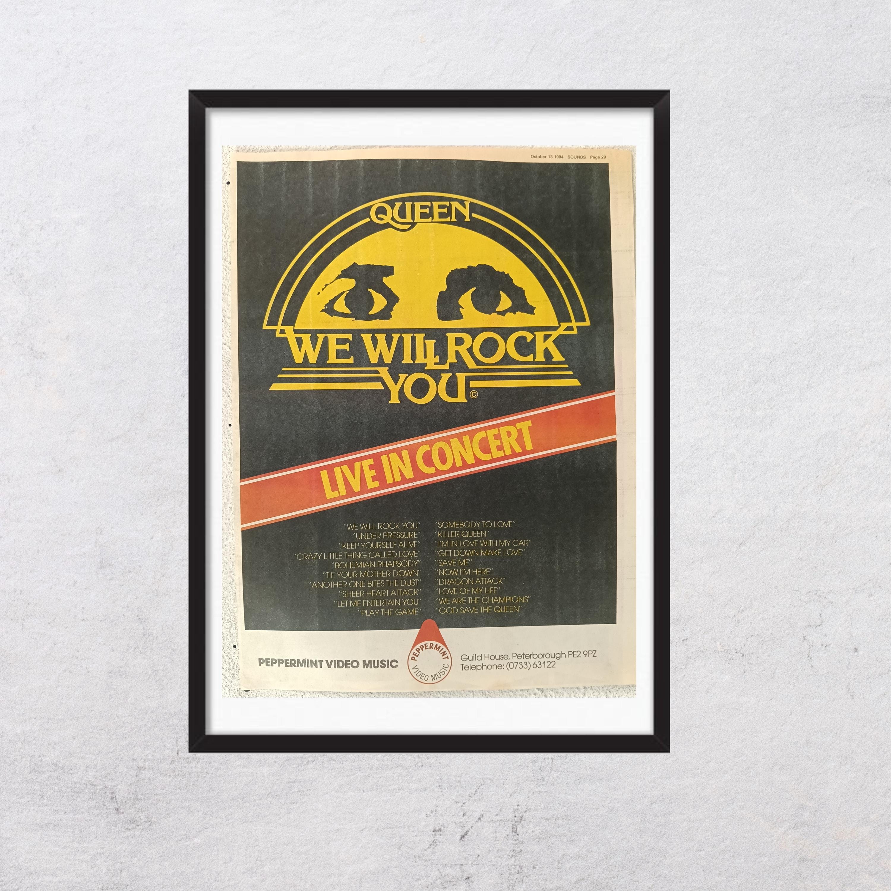 Vintage Original Queen Concert Poster - Etsy