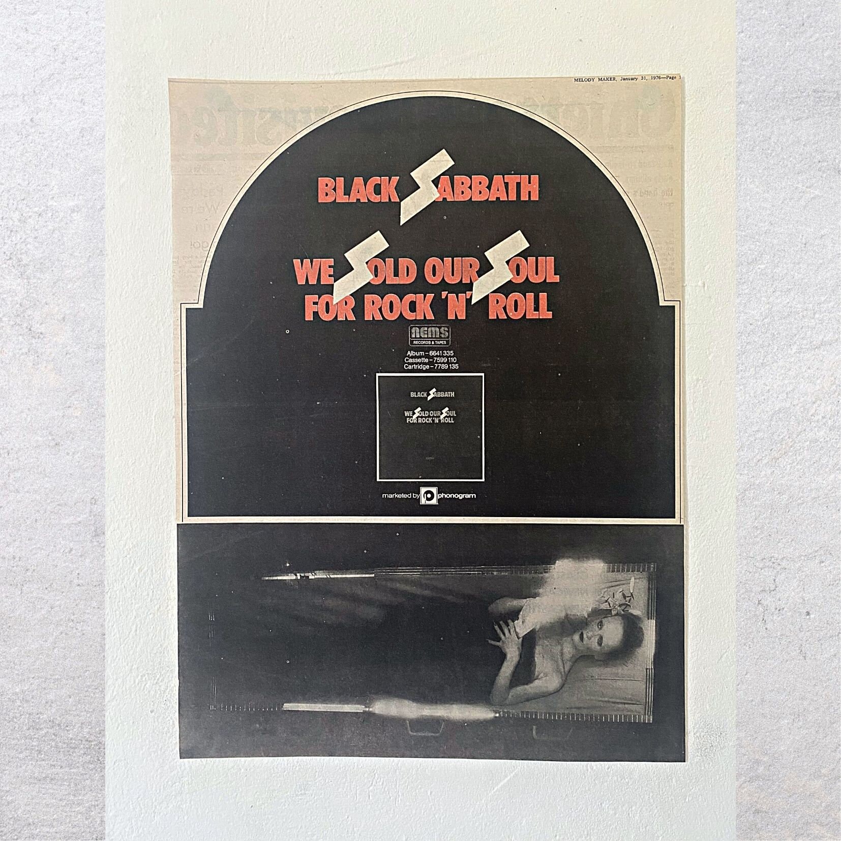 BLACK SABBATH 1976 - We Sold Our Soul for Rock 'n' Roll - Original