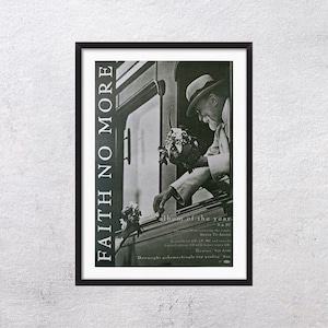 FAITH NO MORE 1997 - Álbum del año - poster autentico, musica rock, poster promozionale originale, poster retrò vintage, mike patton - J1