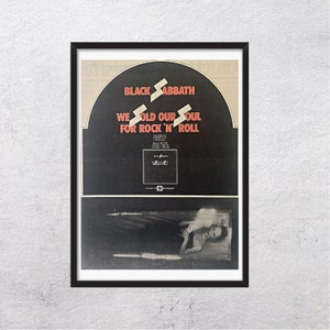 BLACK SABBATH 1976 - We Sold Our Soul for Rock 'n' Roll - Original, auténtico, cartel promocional, página vintage, años 70, rock, música - J2